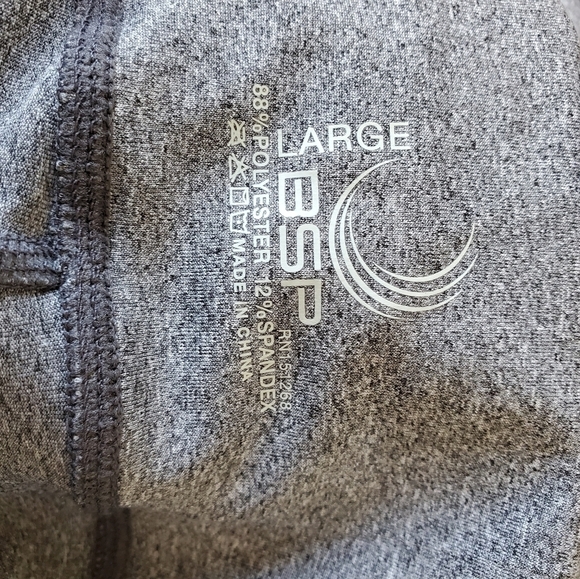 BSP mesh bottom high waist crop leggings Sz. L - Picture 5 of 5